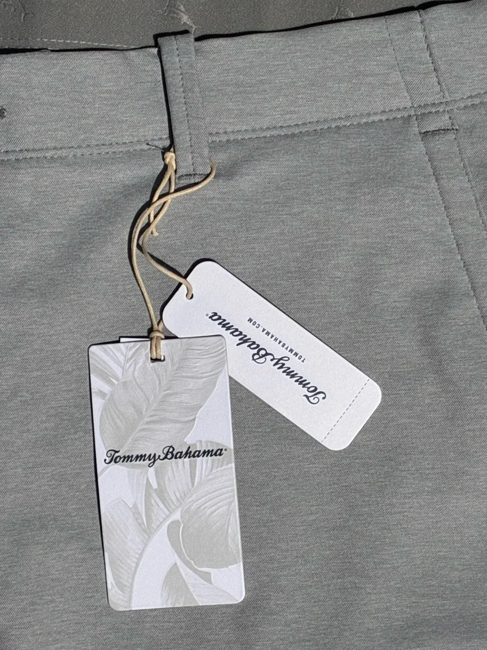NEW  Size 40 8 inch Tommy Bahama On Par Short Mens Harbor Mist Gray Chino Shorts
